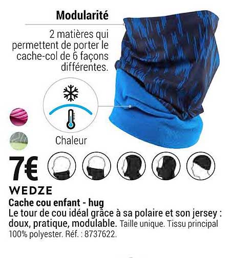 cache cou enfant - hug wedze