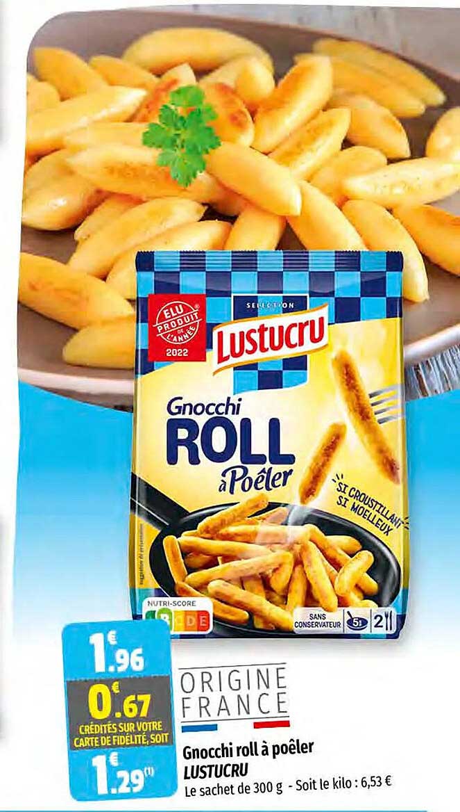 gnocchi roll à poêler lustucru