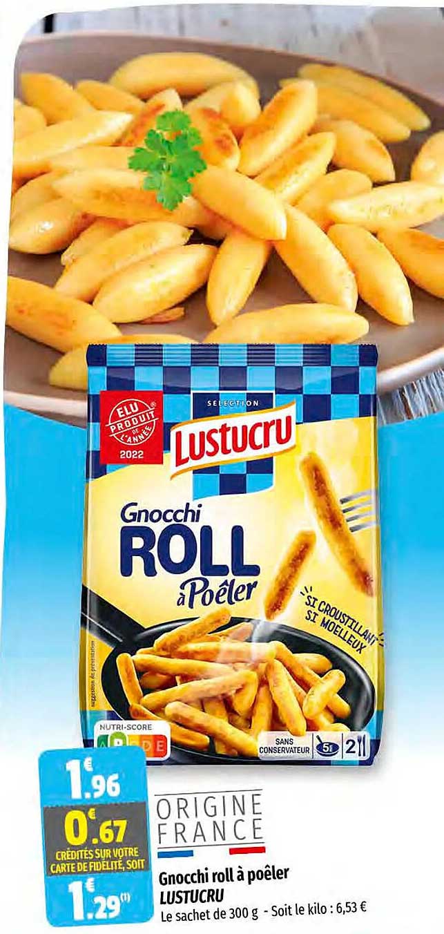 gnocchi roll à poêler lustucru