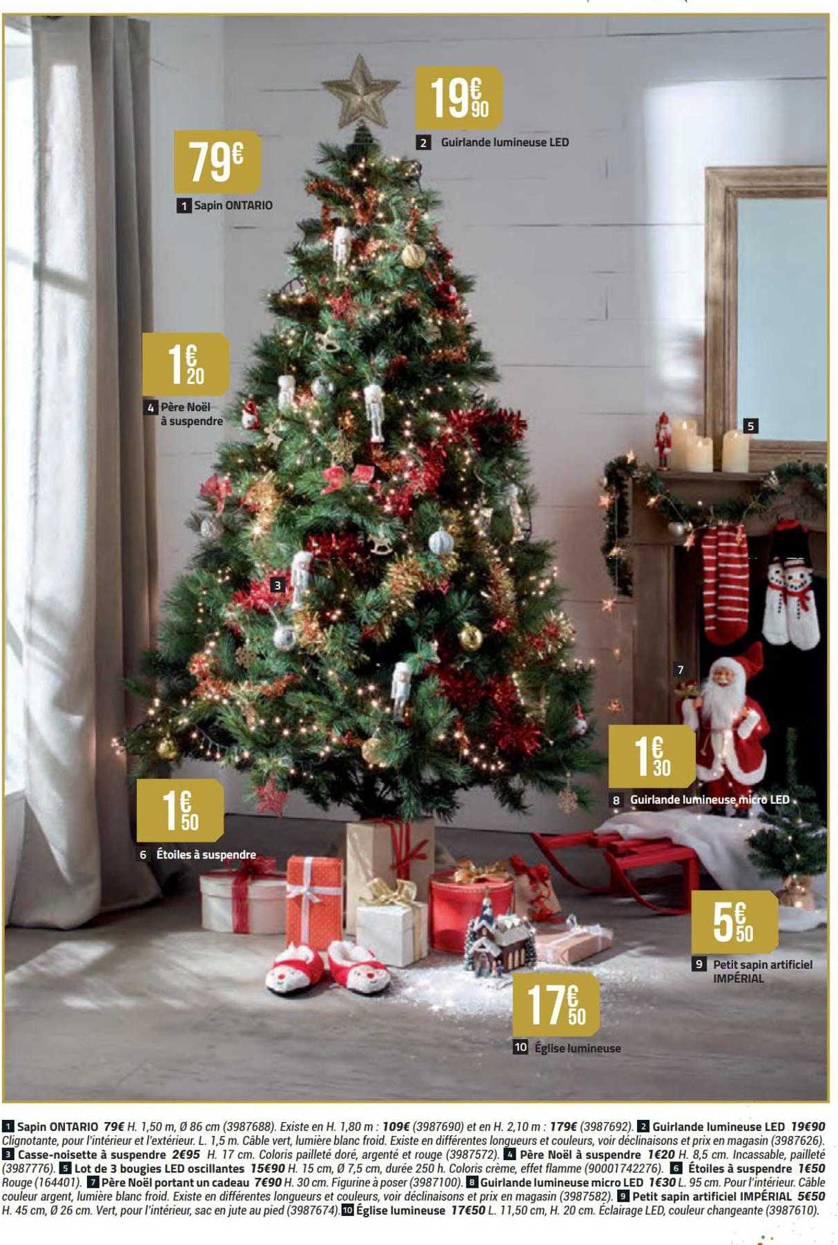 guirlande lumineuse led, sapin ontario, père noël à suspendre, étoiles à suspendre, guirlande lumineuse micro led, petit sapin artificiel impérial, église lumineuse
