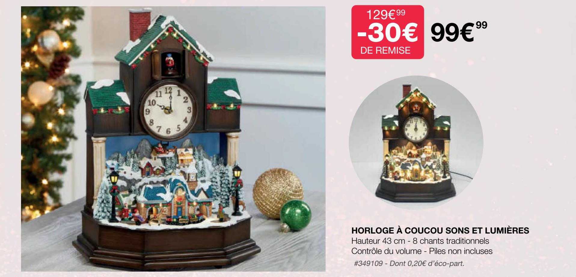 horloge à coucou sons et lumières