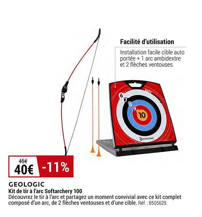 kit de tir à l'arc softarchery 100 geologic