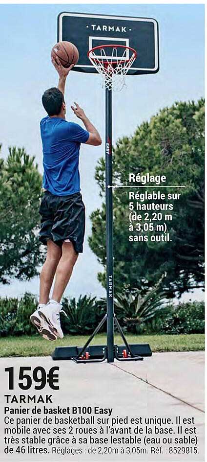 panier de basket b100 easy tarmak