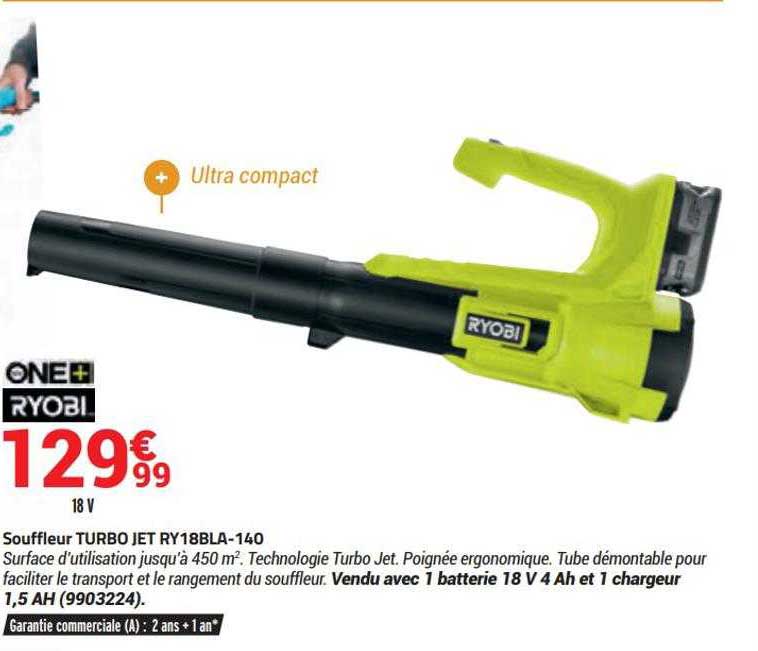 Souffleur Turbo Jet Ry188la-140 Ryobi