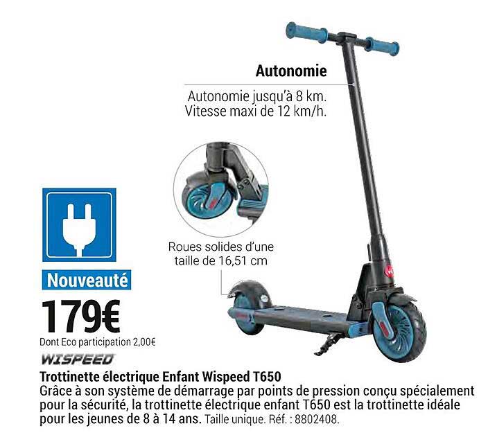Trottinette électrique Enfant Wispeed T650