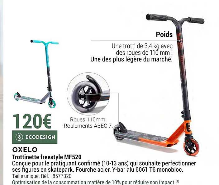 trottinette freestyle mf520 oxelo