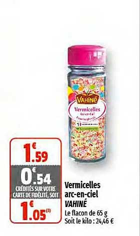 vermicelles arc-en-ciel vahiné