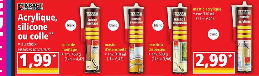 acrylique, silicone ou colle kraft werkzeuge