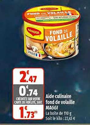 aide culinaire fond de volaille maggi