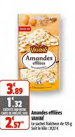 amandes effilées vahiné