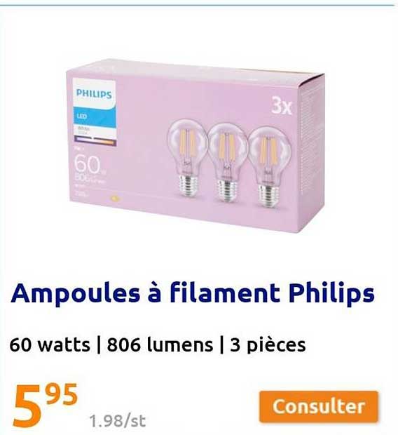 ampoules à filament philips