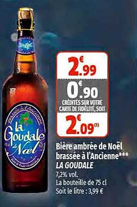 bière ambrée de noël brassée à l'ancienne la goudale