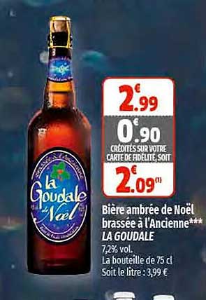 bière ambrée de noël brassée à l'ancienne la goudale