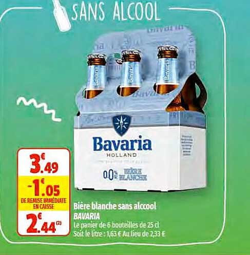 bière blanche sans alcool bavaria