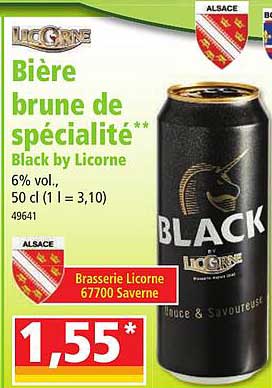 Bière Brune De Spécialité Black By Licorne