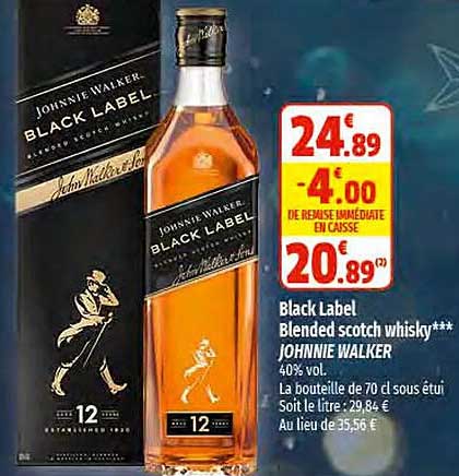 black label blended scotch whisky johnnie walker