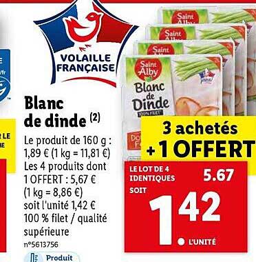 blanc de dinde saint alby