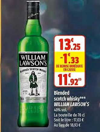 blended scotch whisky william lawson's
