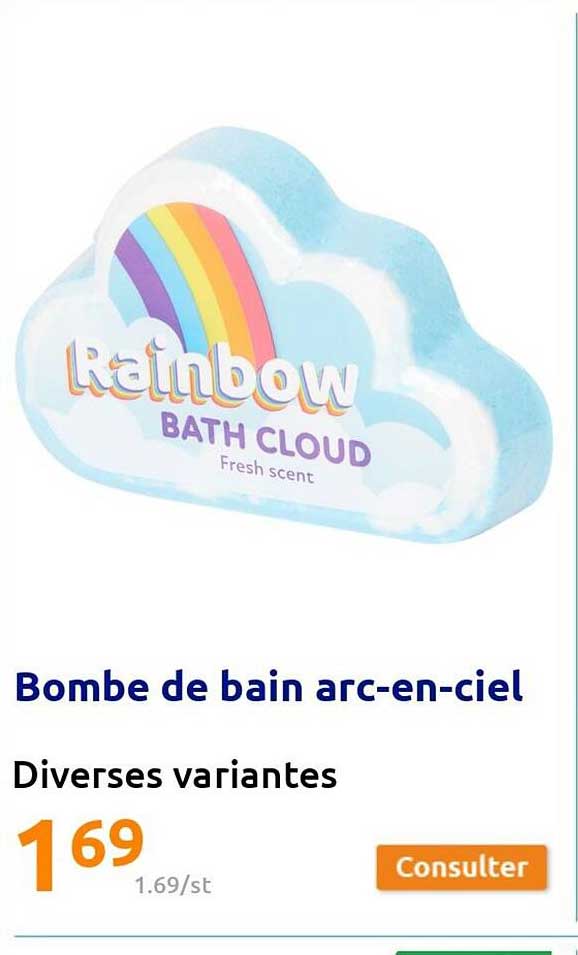 bombe de bain arc-en-ciel
