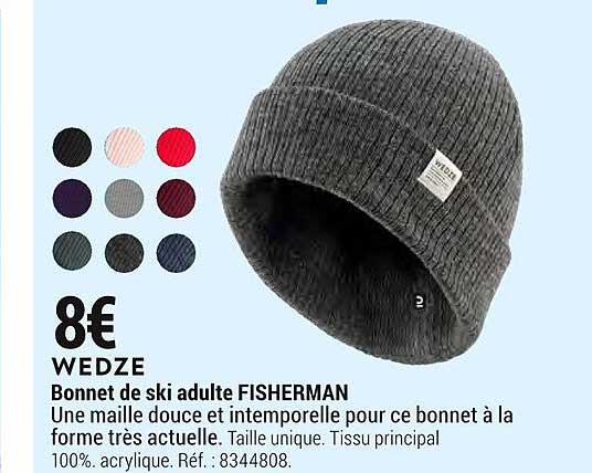 bonnet de ski adulte fisherman wedze