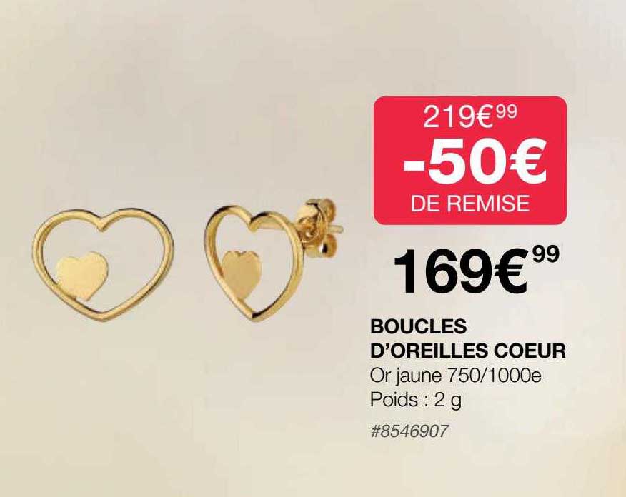 boucles d'oreilles cœur