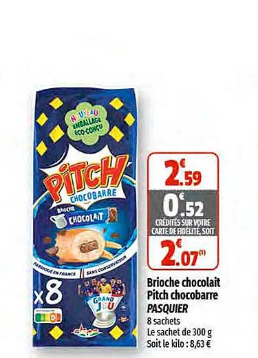 brioche chocolait pitch chocobarre pasquier