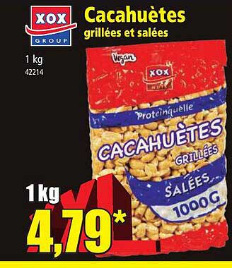 cacahuètes grillées et salées xox group
