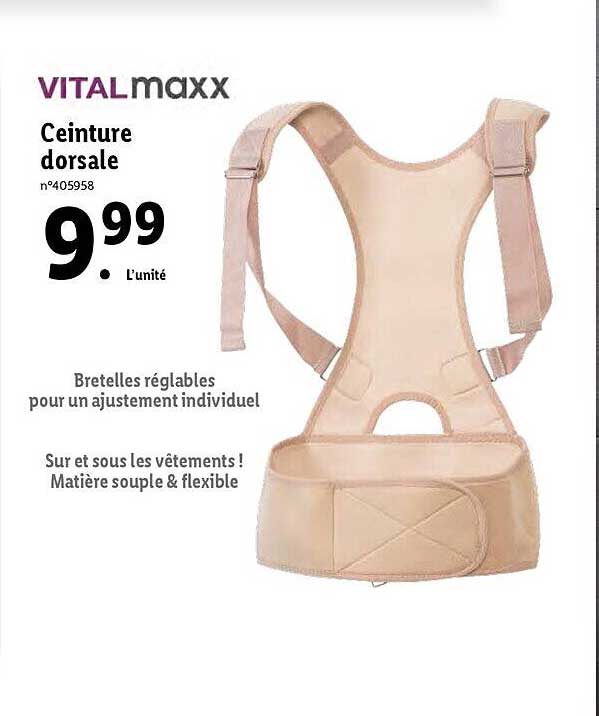ceinture dorsale vital maxx