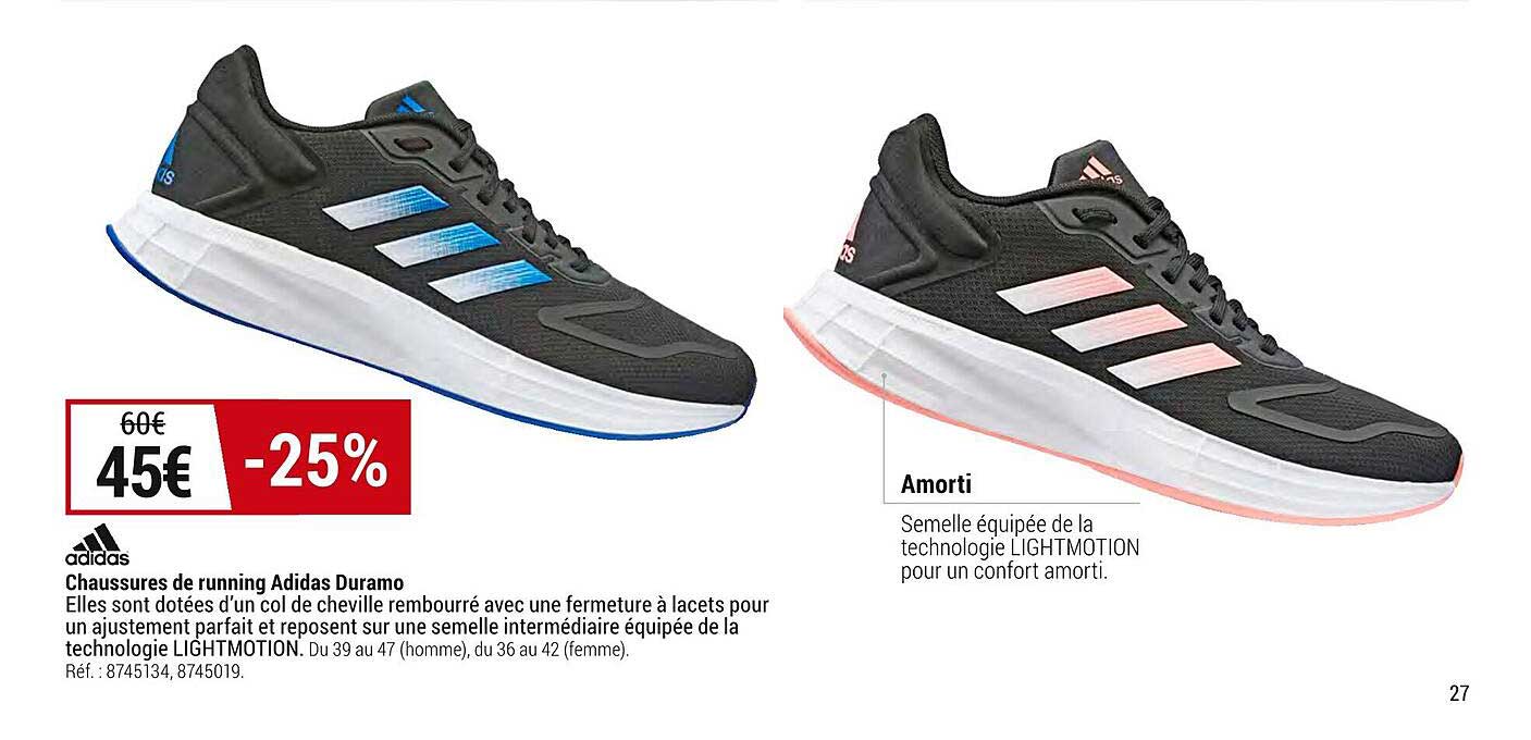 chaussures de running adidas duramo