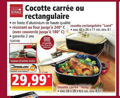 Cocotte Carrée Ou Rectangulaire Casa Royale