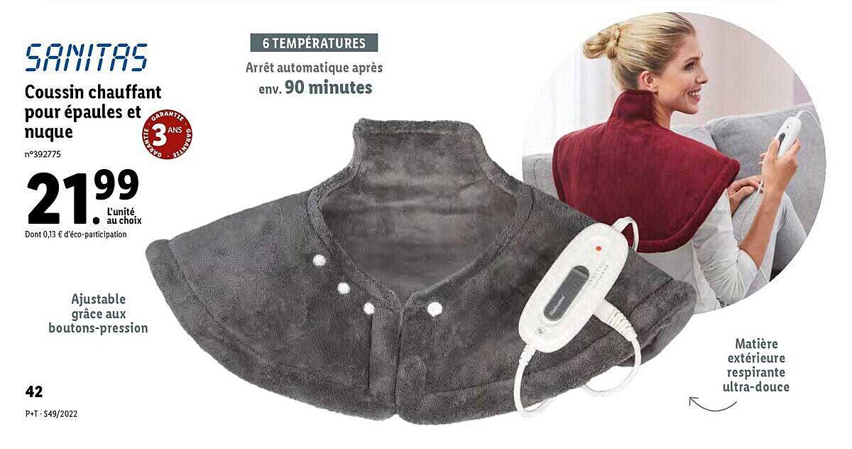 Coussin Chauffant Pour épaules Et Nuque Sanitas