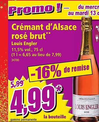 crémant d'alsace rosé brut louis engler