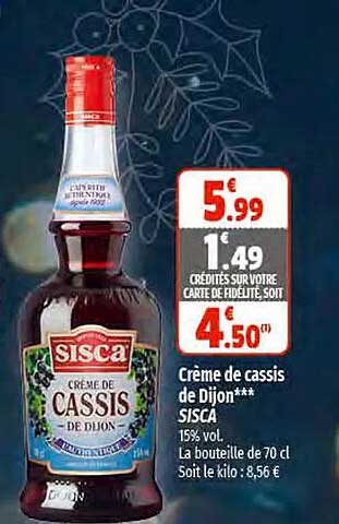 Crème De Cassis De Dijon Sisca