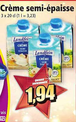 crème semi-épaisse