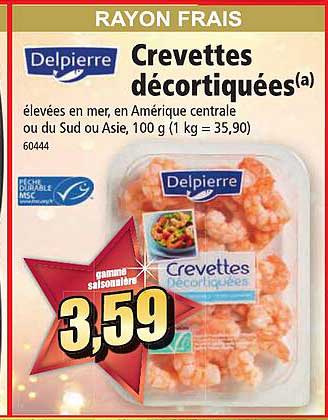 Crevettes Décortiquées Delpierre
