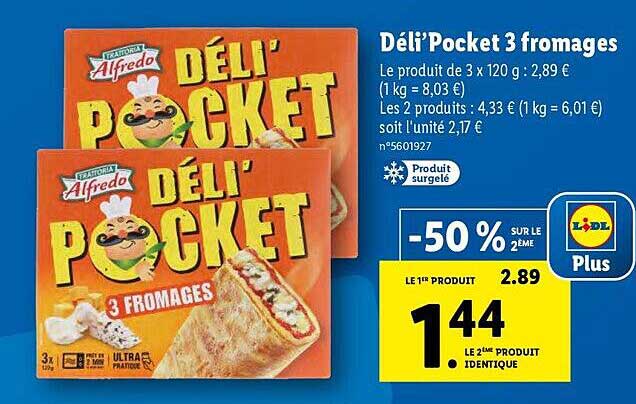Déli'pocket 3 Fromages Alfredo