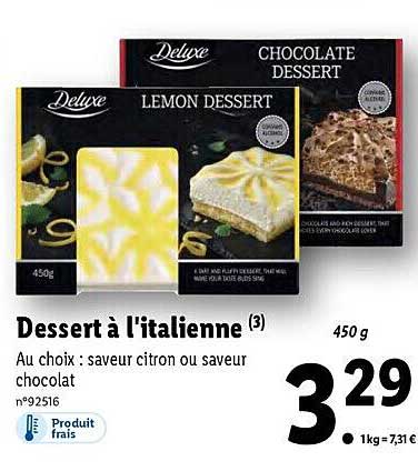 Dessert à L'italienne Deluxe