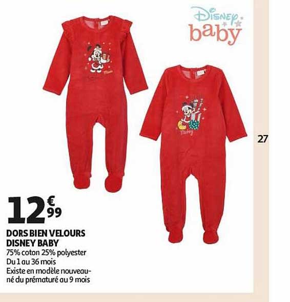 dors bien velours disney baby