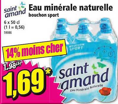 Eau Minérale Naturelle Bouchon Sport Saint Amand