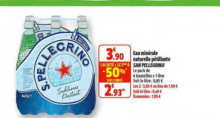 eau minérale naturelle pétillante san pellegrino