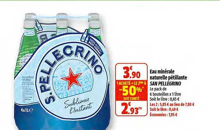 eau minérale naturelle pétillante san pellegrino