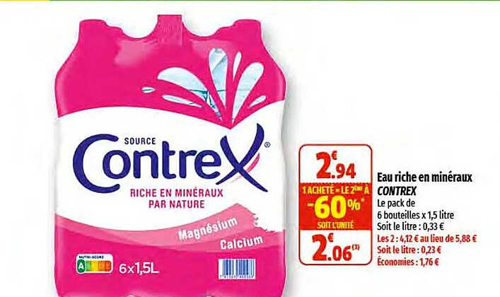 eau riche en minéraux contrex