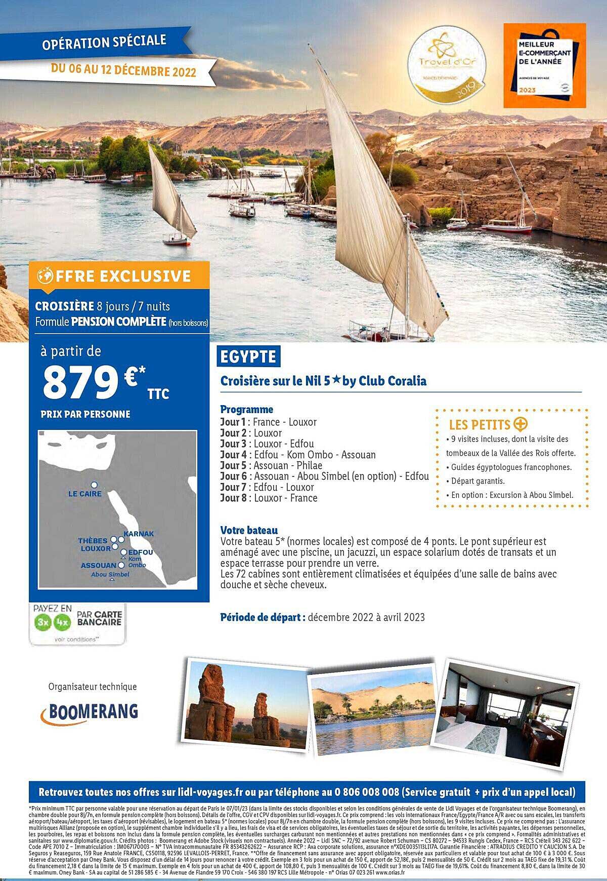 egypte : croisière sur le nil 5* by club coralia