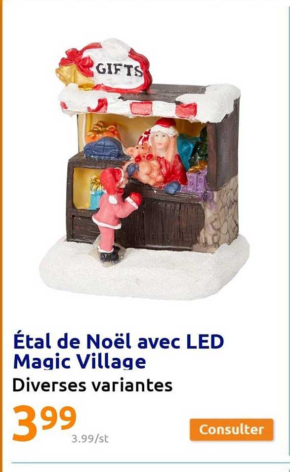 étal de noël avec led magic village