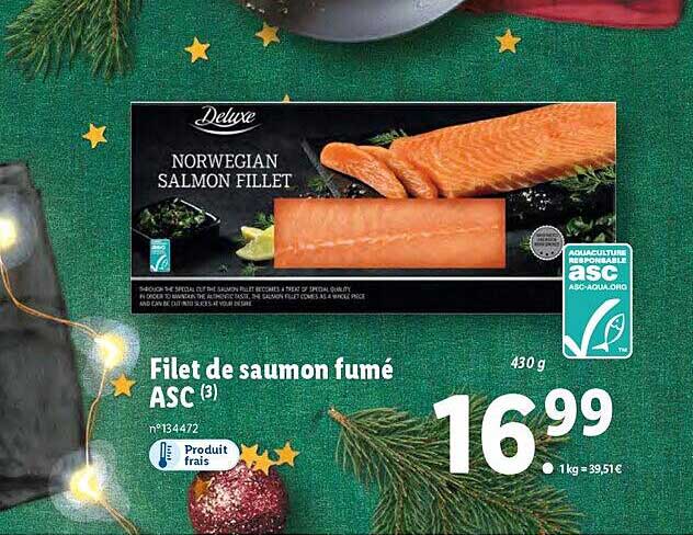 Filet De Saumon Fumé Asc Deluxe