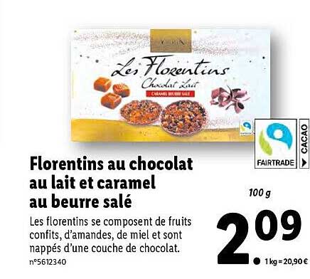 florentins au chocolat au lait et caramel au beurre salé favorina