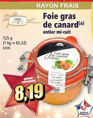 foie gras de canard entier mi-cuit