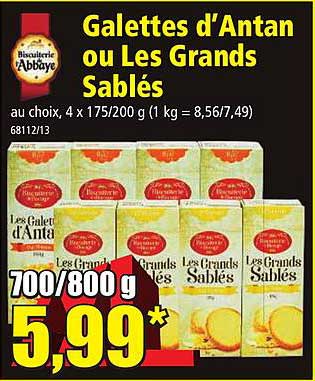galettes d'antan ou les grands sablés