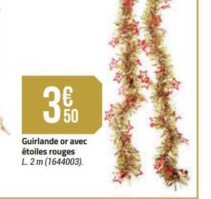 Guirlande Or Avec étoiles Rouges