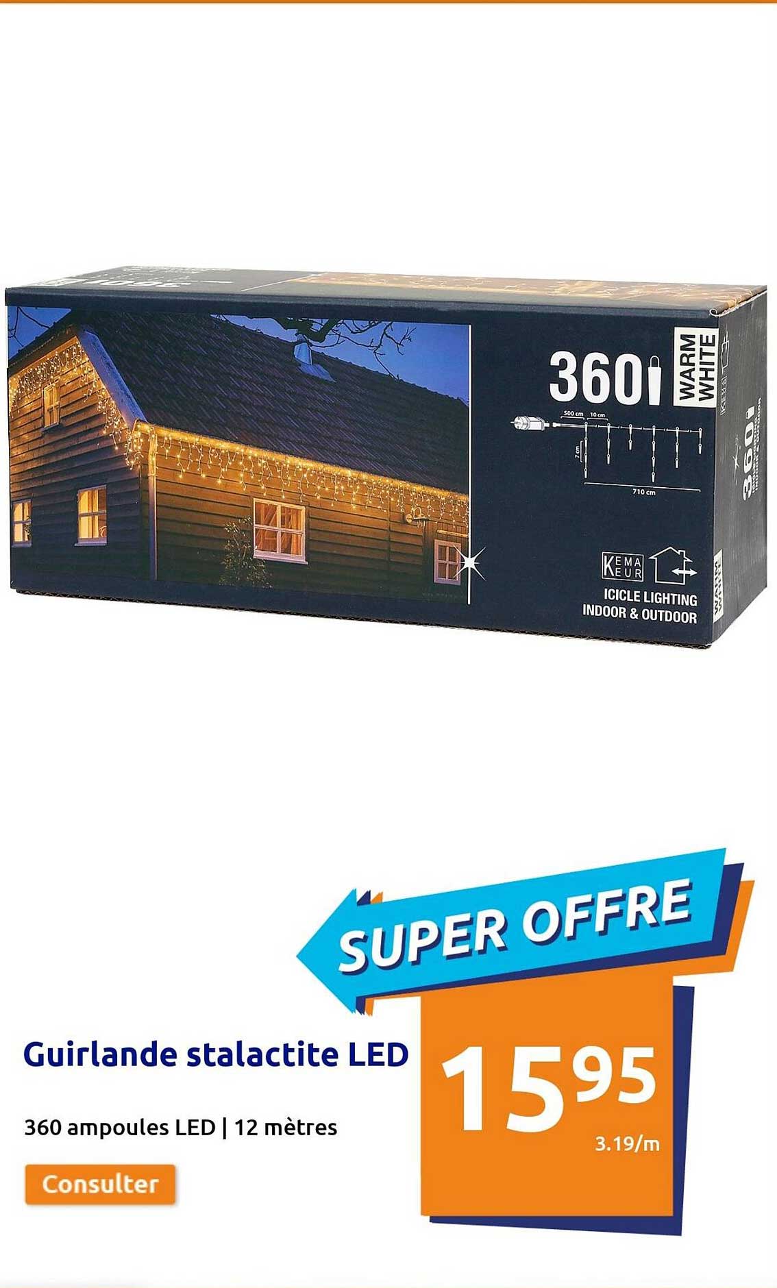 guirlande stalactite led